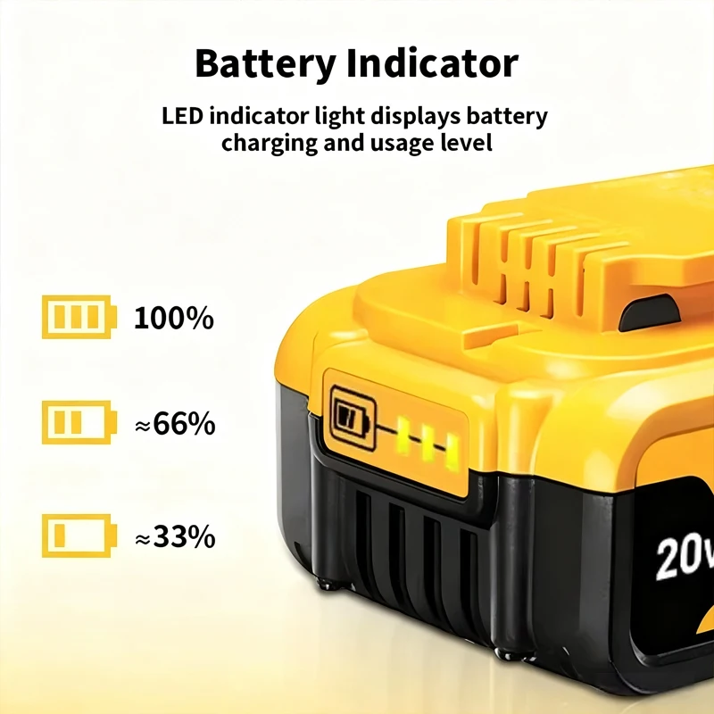 Originální baterie 9Ah/6Ah/2Ah 60/20V pro DeWalt DCB184 DCB200 DCF892 DCF845 DCF850 DCF911 DCD800 DCD805 - náhled 2