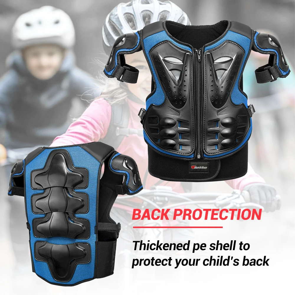 

Kids Armor Suit Dirt Bike Gear Chest Protector Motorcycle Motocross for Kids Chest Protective Gear with Elbow Knee Pads Guards