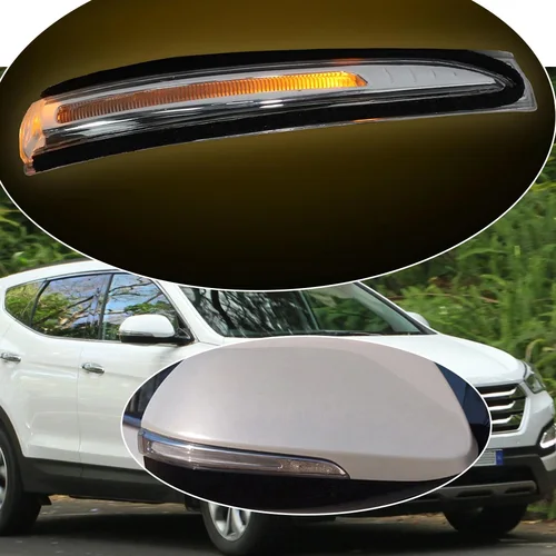 1 unidad 87623 B8000 87613 B8000 luz amarilla espejo retrovisor señal de giro para Hyundai 2013-2016 Hyundai Santa Fe XL