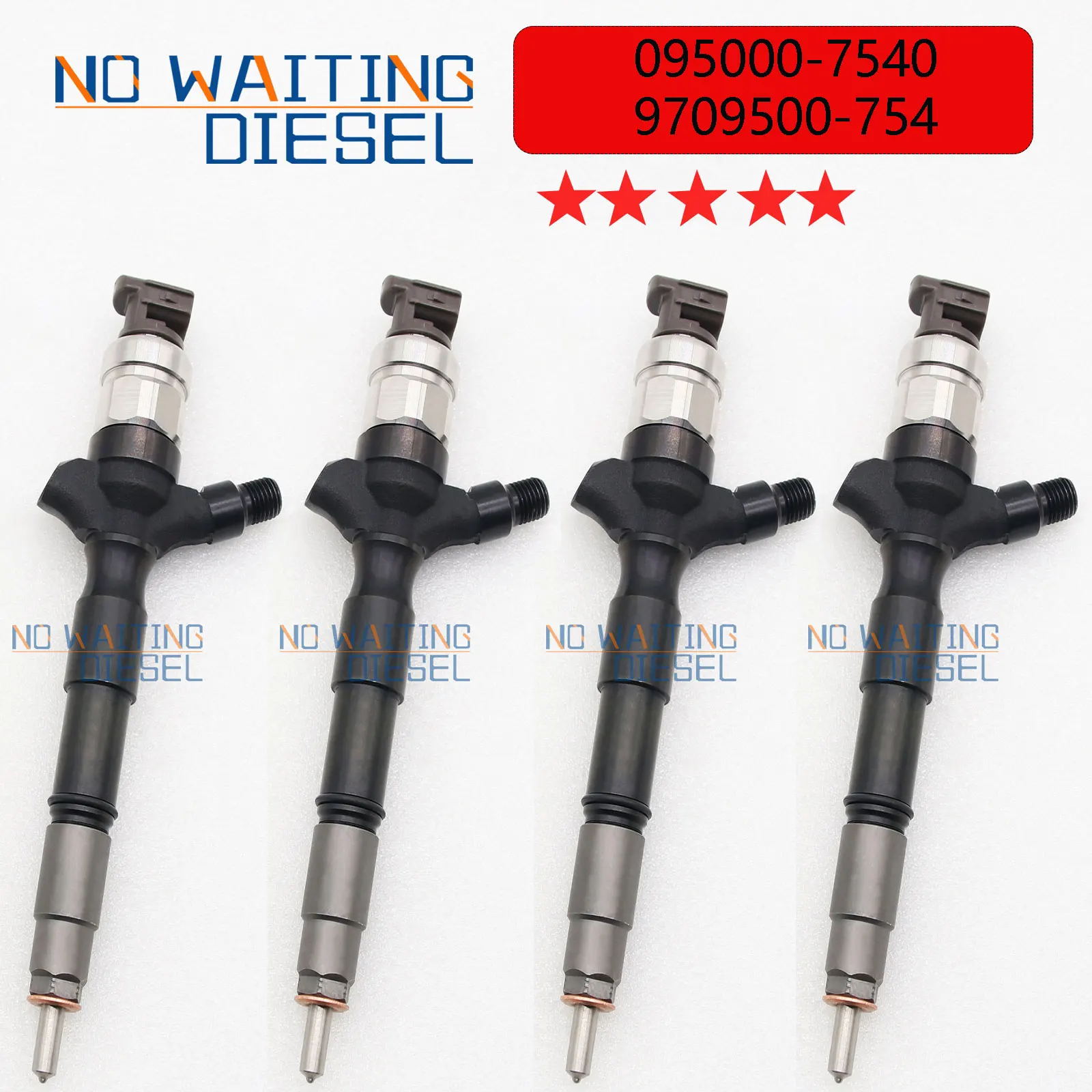 4 PCS 0950007540 9709500754 Common Rail injector 095000-7540 9709500-754 Injection Assembly 23670-30281 For Toyota Land Cruiser