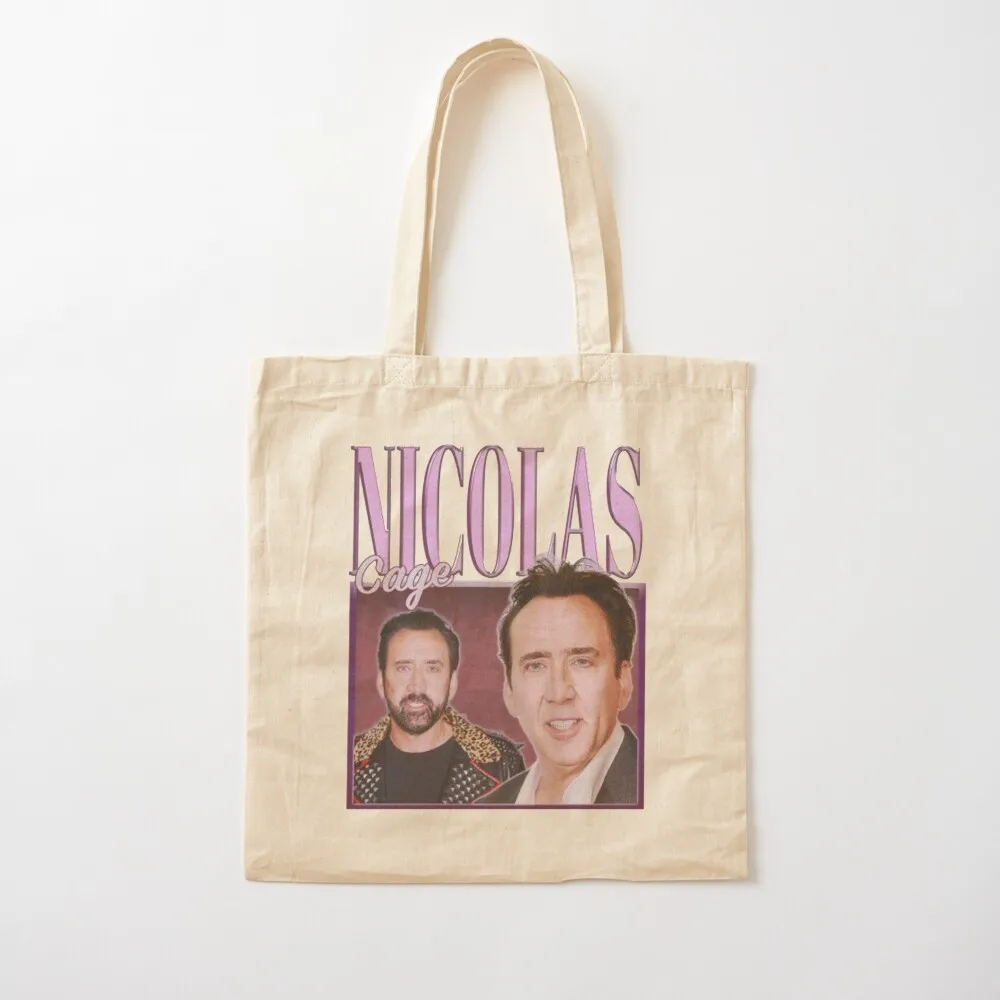 

Nicolas cage funny Tote Bag large size bags free delivery bags canvas tote bags tote cloth