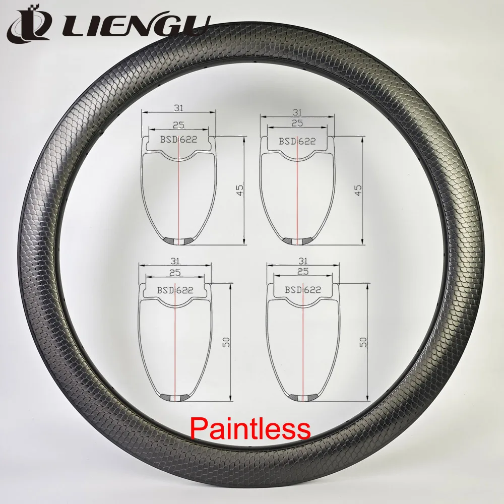 

Карбоновый обод Cloud UD Appearance Unpainted 24H 700C для велосипеда, глубина 45 мм или 50 мм, ширина 31 мм, T800 T1100, высокотемпературная смола