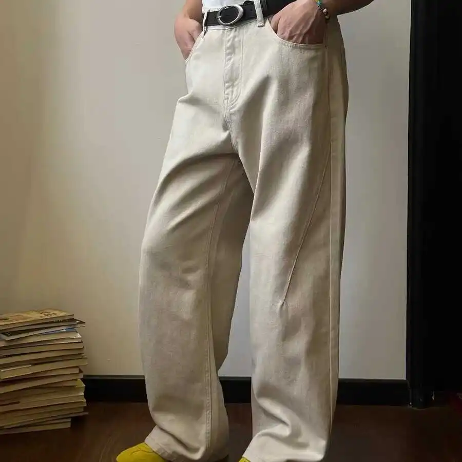 

Мужские свободные повседневные брюки в уличном стиле, универсальные, с широкими штанинами, прямого кроя, весна-лето 2024