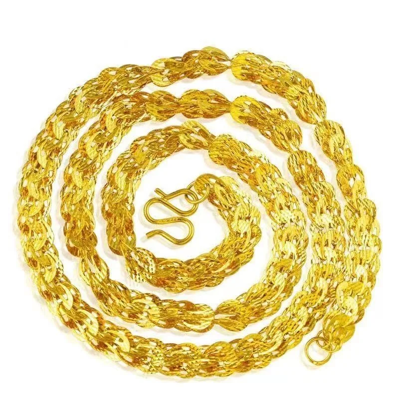 Gioielli per il collo collana con coda di fenice con fiore per auto in oro 24 carati collana con coda di fenice da donna alla moda 999 collana con