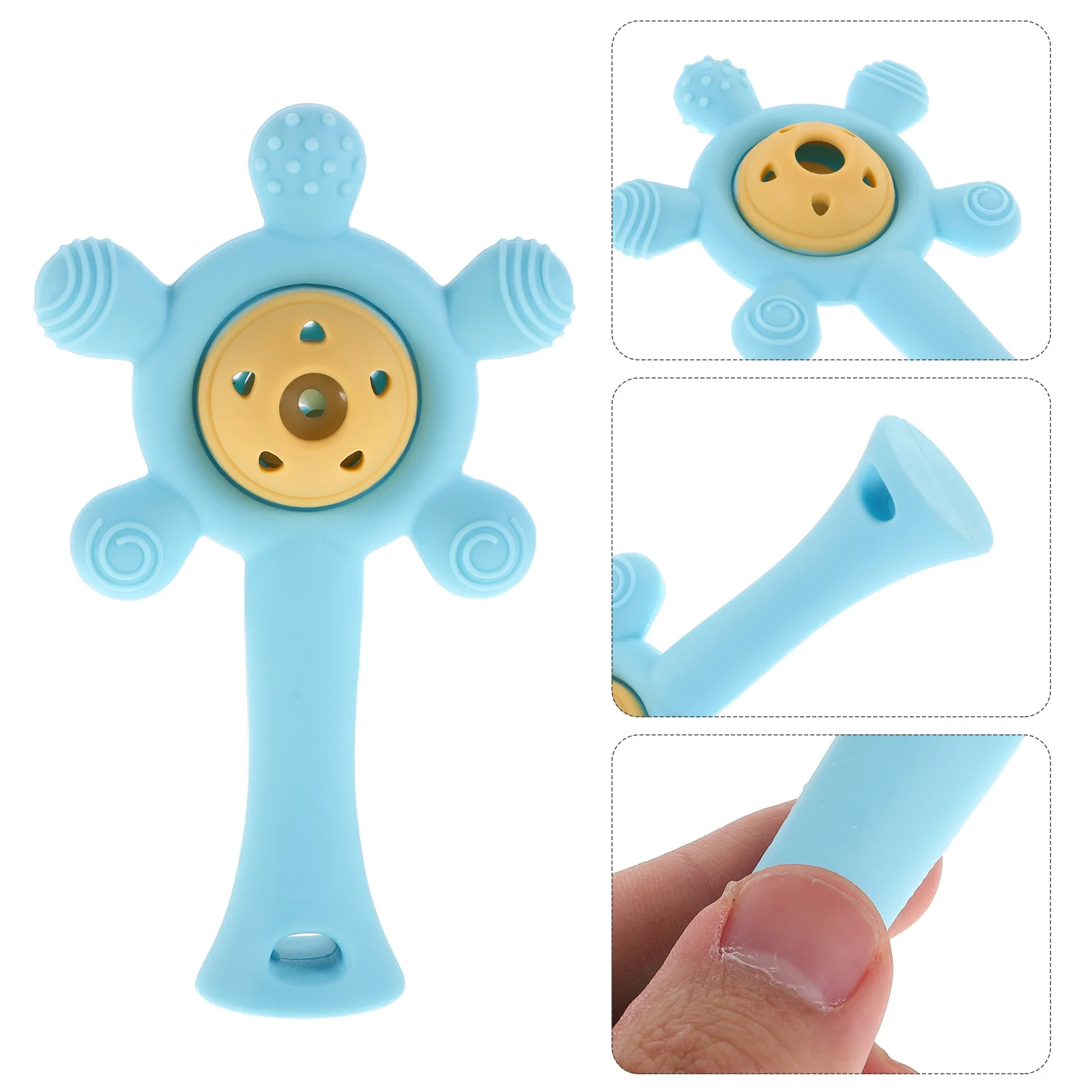 

Прорезыватель для зубов, удобный захват, эргономичный дизайн, мягкий материал, безопасный для жевания, слуховых исследований, сенсорного кусания