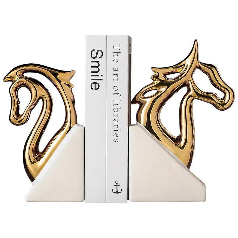 Creative Unique Elegant Horse Bookend Luxury Premium Living Room Wine Cabinet TV Stand Desktop Home Decor Art Ornament
