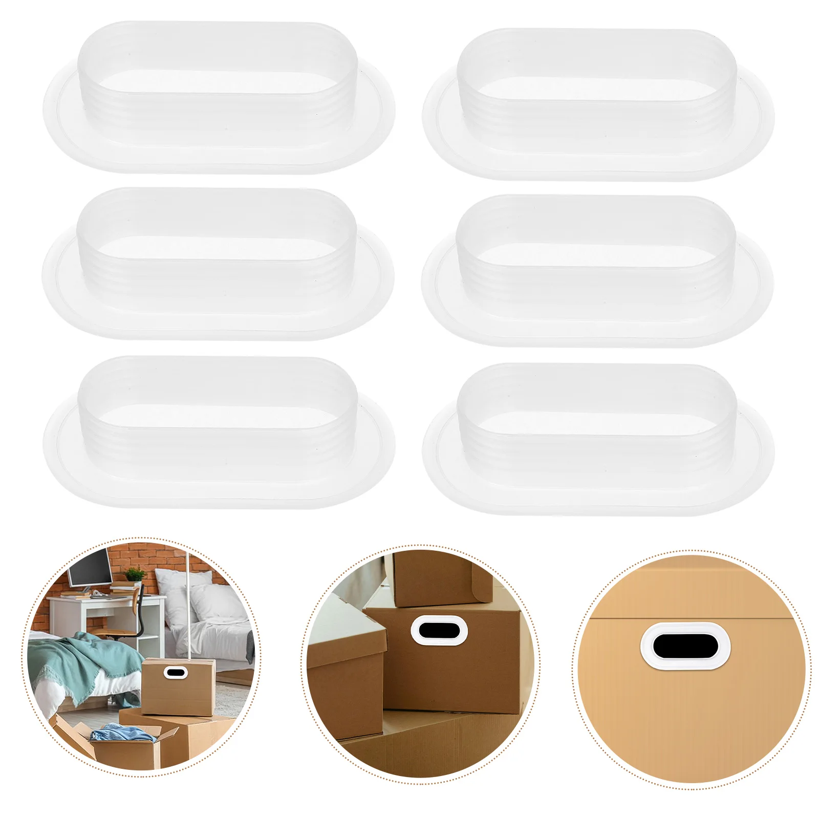 10pcs Plastic Box Handles Corrugated Boxes Moving Storage Heavy Duty Comfort Grip Cardboard Carrying Easy Installation