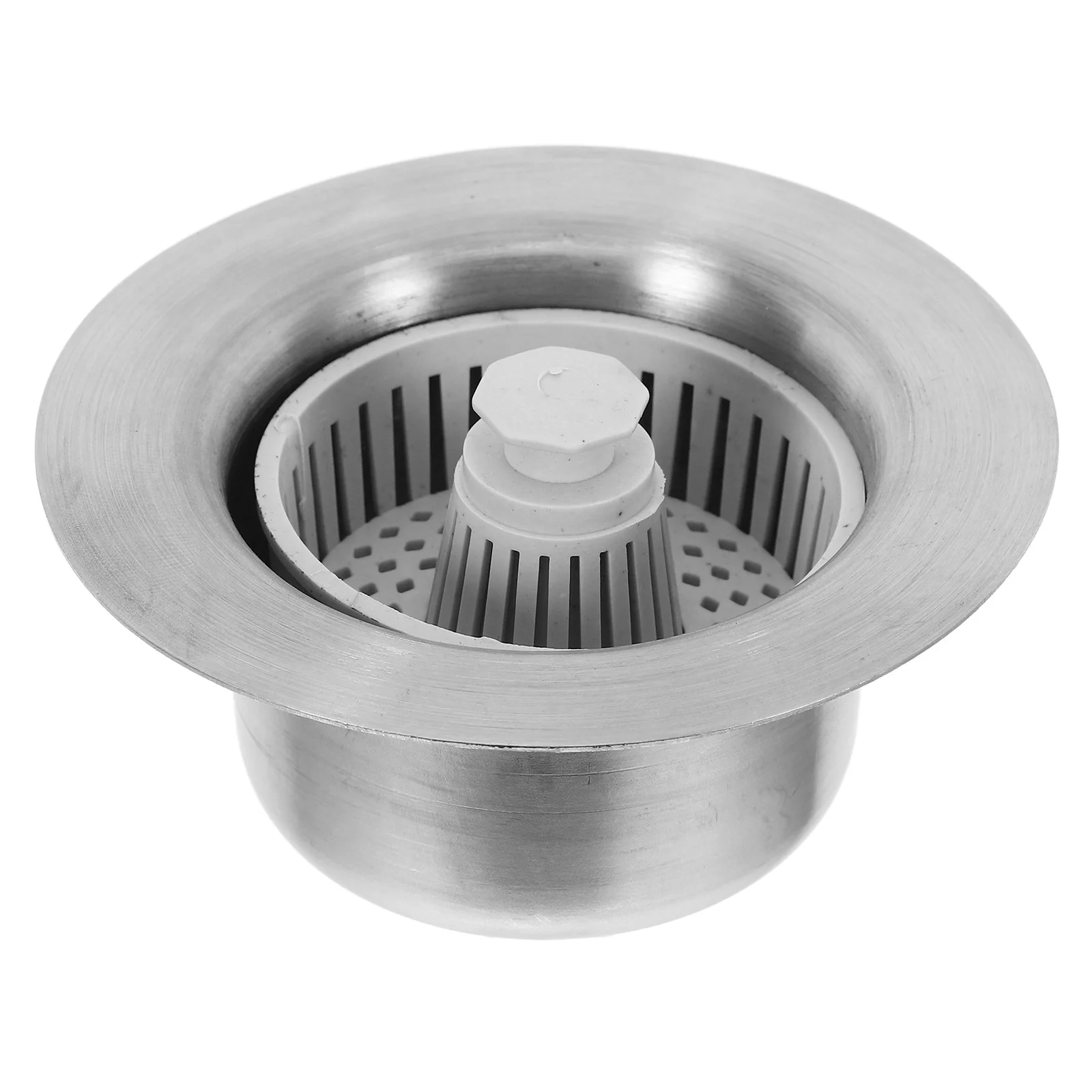 

Kitchen Sink Drain Strainer Bounce Core Stainless Steel Filter Basket Stopper Mesh Sifter Odor Preventor Clog Resistant