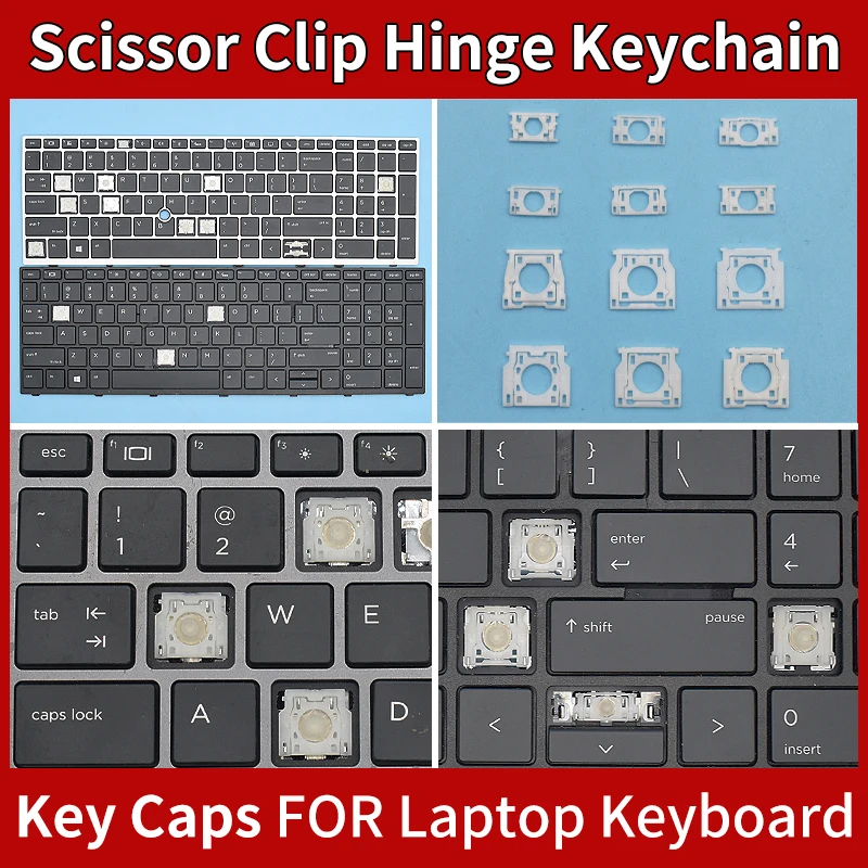 Replacement Keycaps Scissor Clip Hinge For HP EliteBook 855 850 G5 755 750-G5 Zbook 15U G5 G6 Keys Key Cap Keyboard Keychain