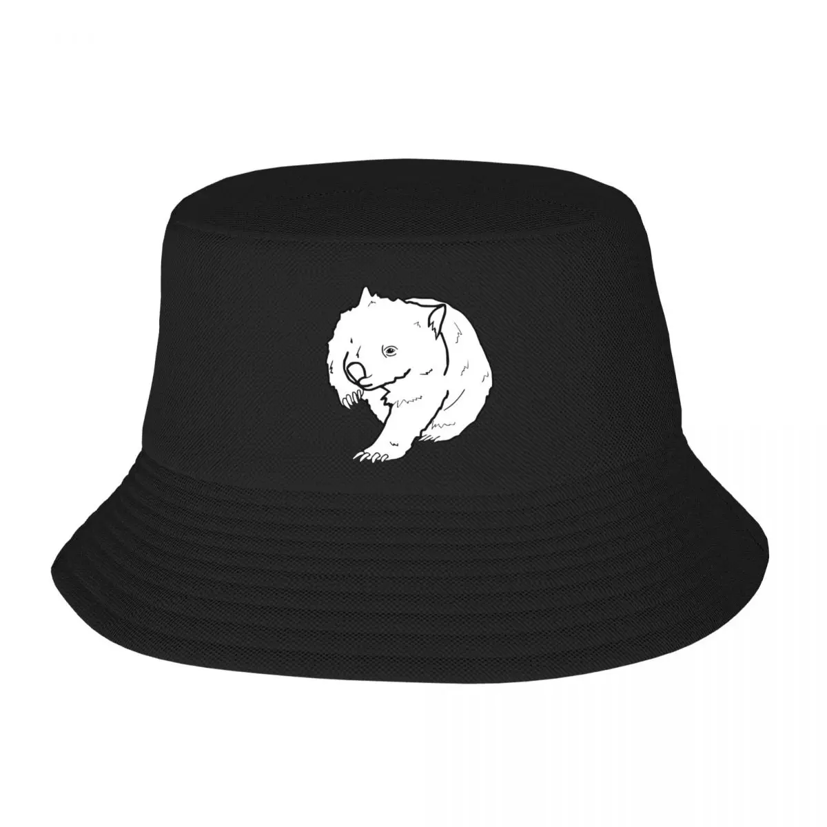 Australian Wombat Doodle Bucket Hat Panama Hat Children Bob Hats Fashion Fisherman Hats Summer Beach Fishing Unisex Caps