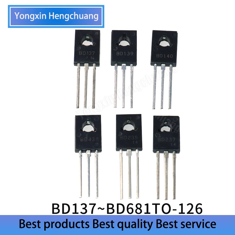 20PCS BD137 BD139 BD140 BD235 BD237 BD438 BD675 BD679 BD680 BD681 BD136 direct insertion of the tertiary tube TO126