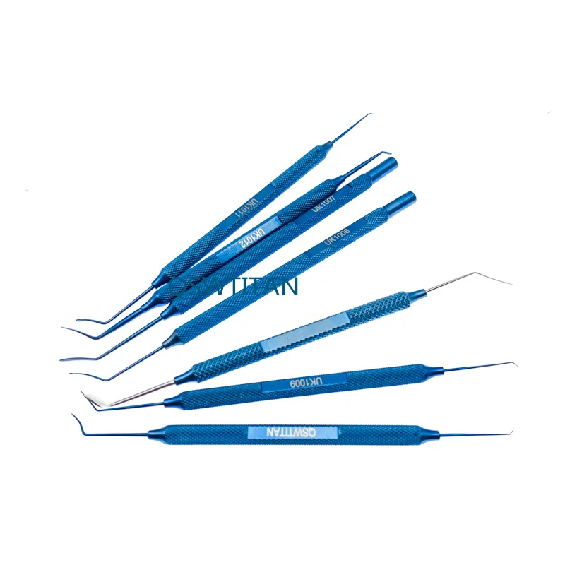 Double Ended Dissector LASIK Oval Spatula  Double Eyelid Titanium Ophthalmic Surgical Tools Instrument