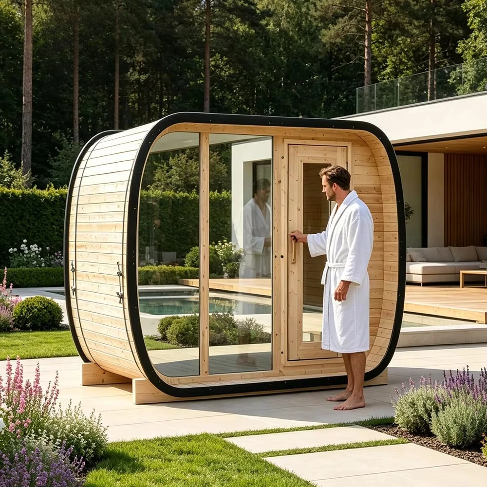Factory Customization 4 People Electric Steam Dry Sauna Outdoor Sauna Heater 6Kw Finnish Sauna Outdoor