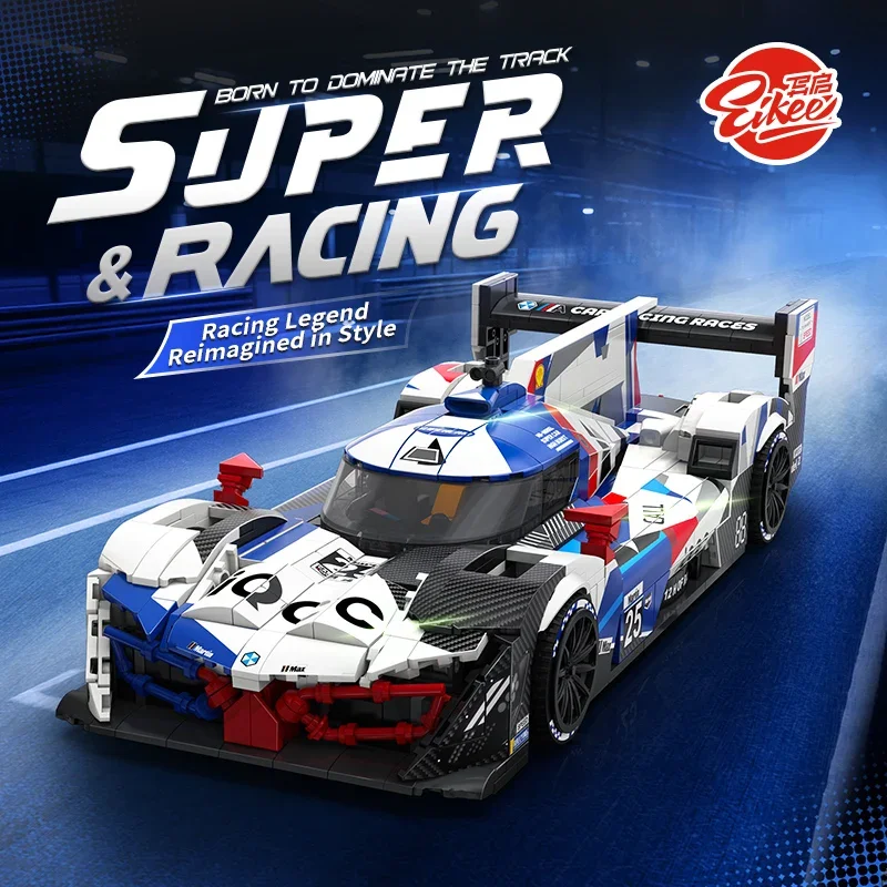 

BMW V8 1067PCS Racing Car Building Blocks, 24H Le Mans Super Car Model Bricks Set, Creative Birthday Gift Toys for Adults & Kids