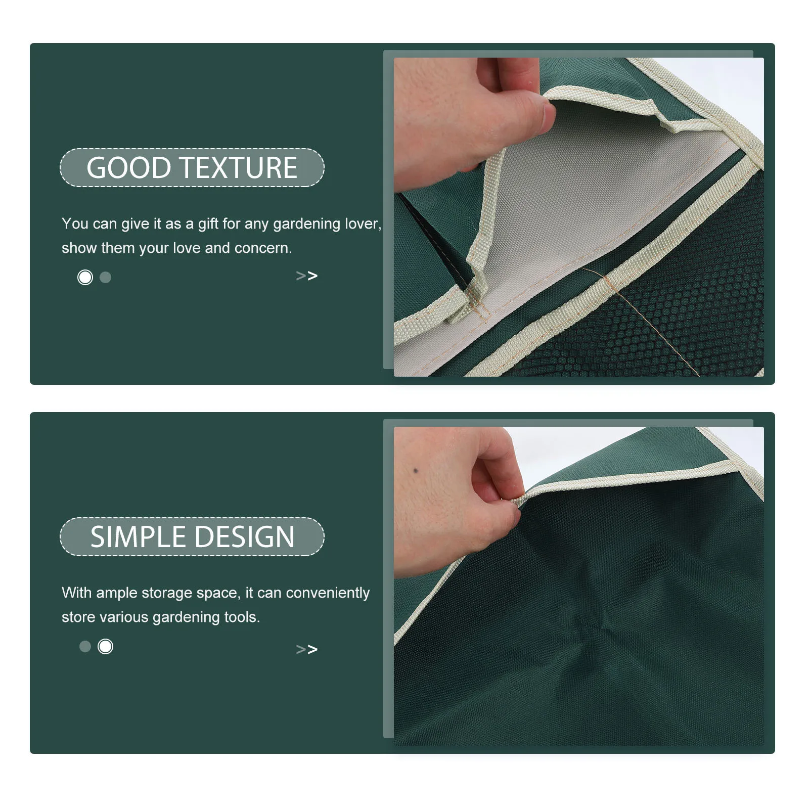 

Garden Kneeler Bag 600D Oxford Cloth Green Color Storage Seat Pouch Trolley Compatible Tools Accessories Portable Durable Long