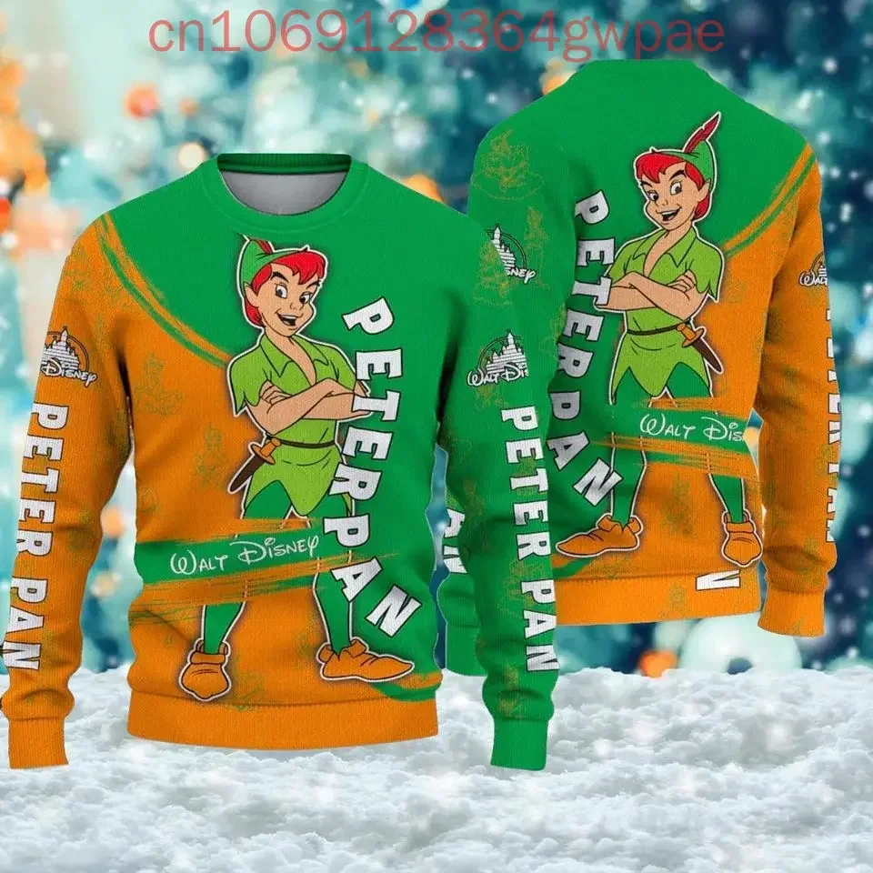 Tinker Bell Christmas Sweater Men's Women's 3d Print Ugly Sweater Disney Peter Pan Ugly Christmas Sweater Tops