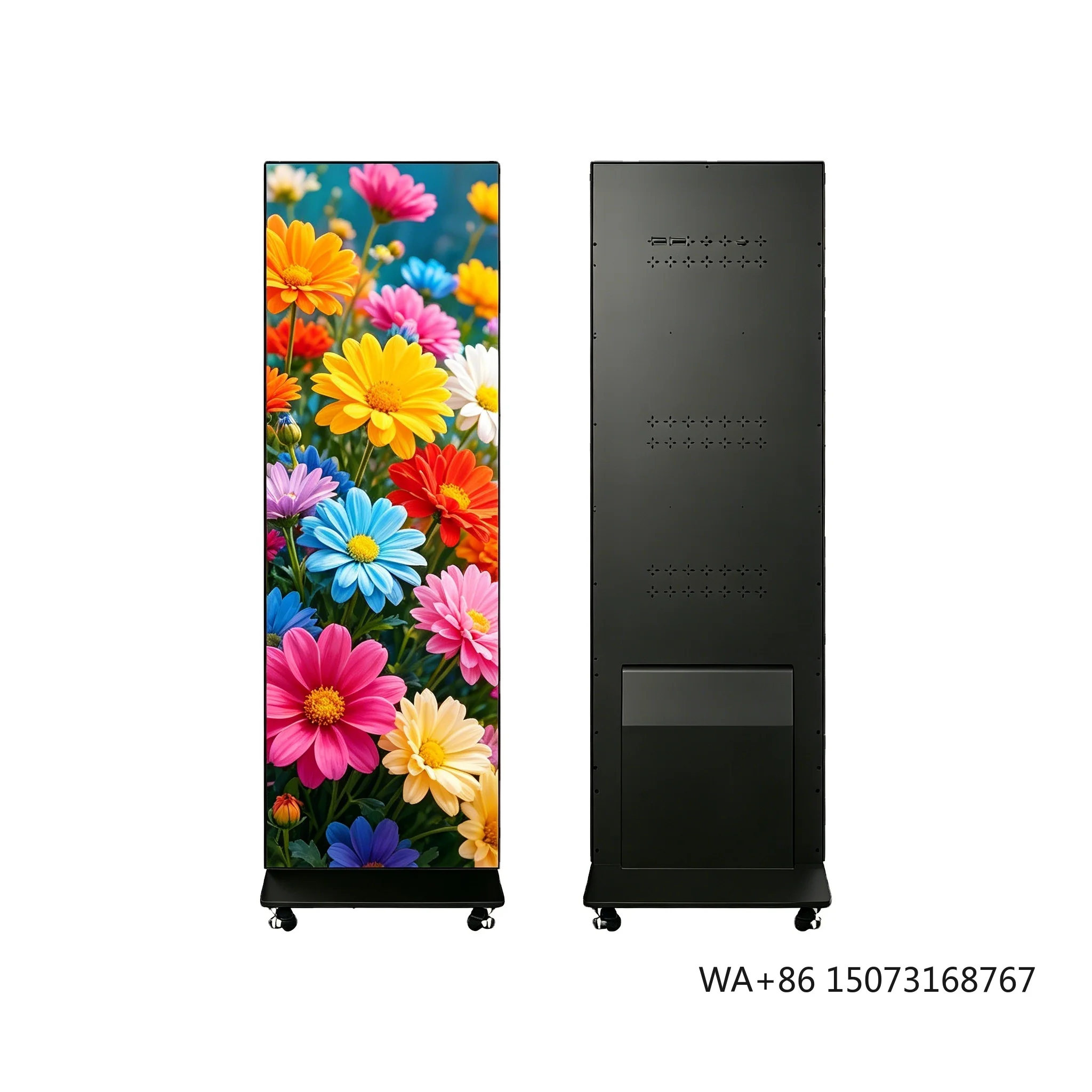 

Portable Foldable Full Color LED Poster Screen P2.5 Indoor Digital Signage HDR10 1000cd Brightness Flight Case for Exhibition
