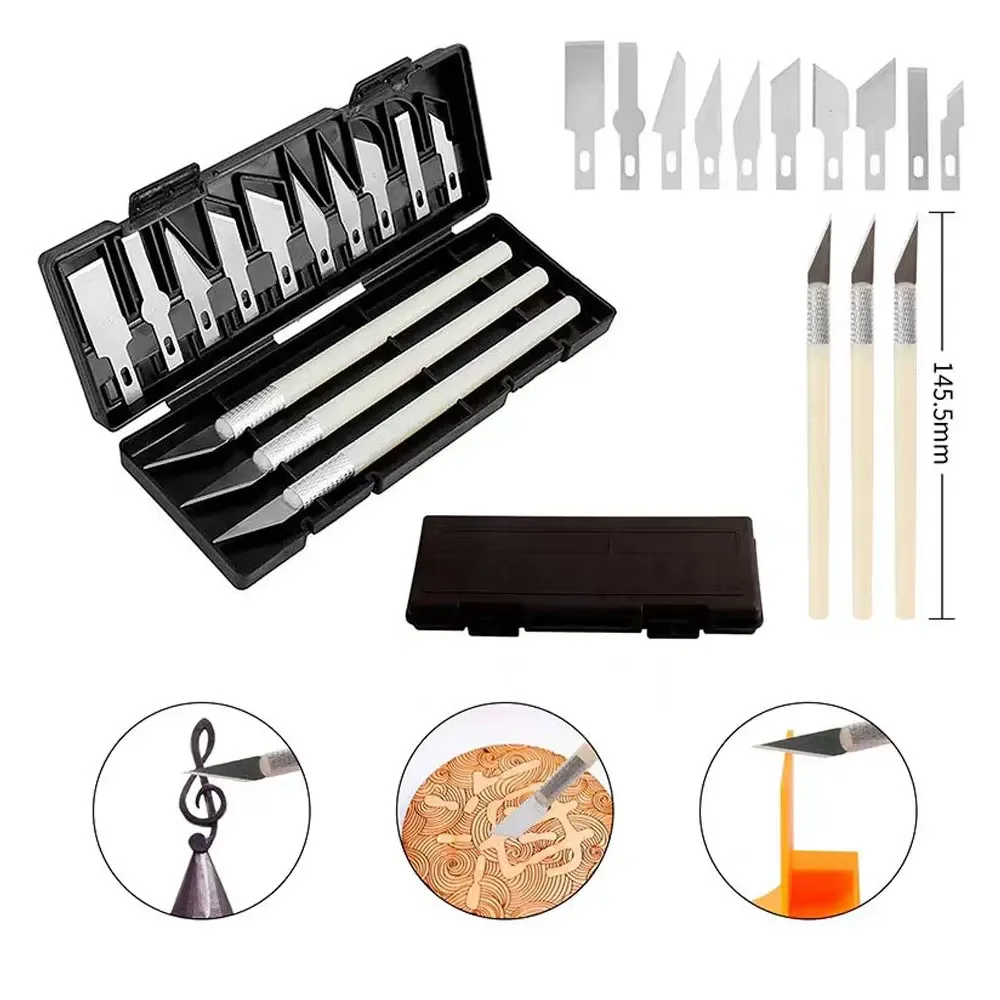 Prodrill-cuchillo de afición de 13 piezas, juego de cuchillas para manualidades multiusos, corte de arte