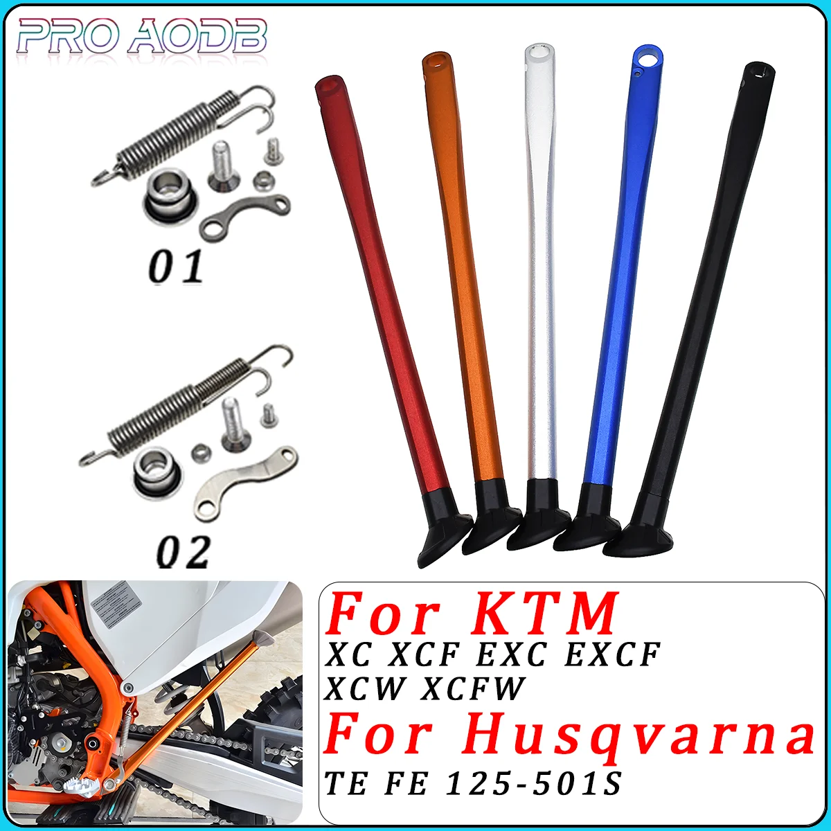 

Kickstand Side Stand+Spring Kit For KTM EXC 300 EXC-F 350 125 200 250 450 500 530 XC XCF XCW XCFW Six days TPI 2008-2023 MOTO