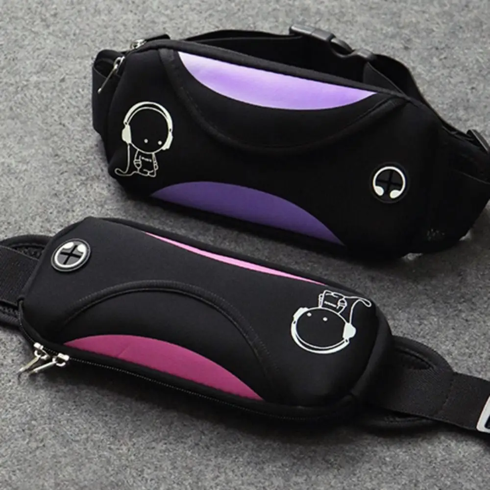 حقيبة خصر للجري مقاومة للماء، حقيبة خصر للجري غير مرئية قابلة للتعديل، خفيفة الوزن، شريط عاكس، حزمة مراوح رياضية للياقة البدنية