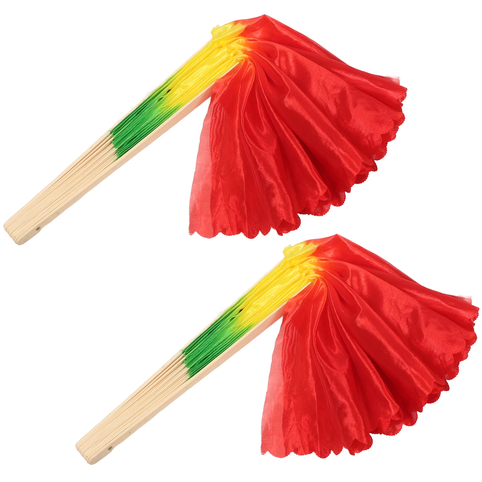 

2 шт. складной танцевальный веер из деревянной ткани, красочный легкий тренировочный веер для квадратного танца, декор для танца живота