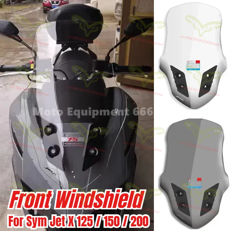 

Front Windshield Heighten Widened Wind Deflector For Sym Jet X 125 / 150 / 200