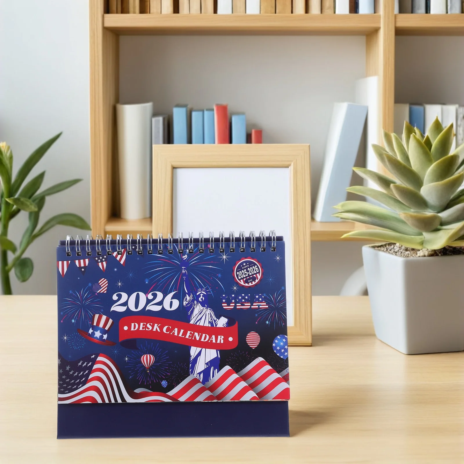 

Desk Calendar 2026 Standing Flip Small 4th of July Indoor Decorations Daily Cute