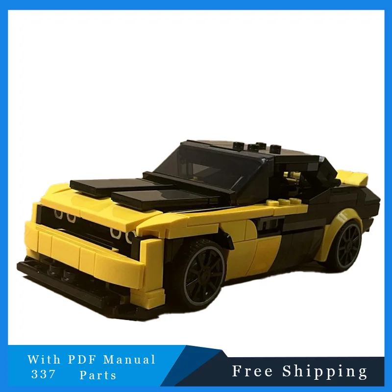 

Лидер продаж 337 шт. желтый мускулистый автомобиль модульные строительные блоки модель для образования детей DIY сборка игрушки подарки на Рождество и день рождения