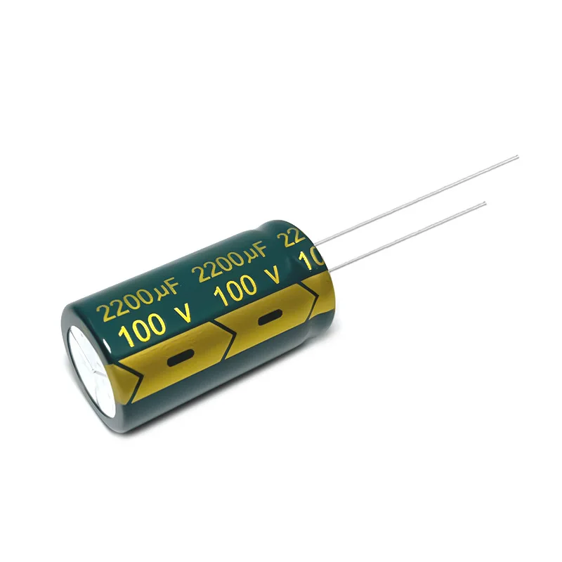 5pcs 100V 2200uF Electrolytic Capacitor High Frequency Low ESR Long Life 22x40mm for Power Amplifier