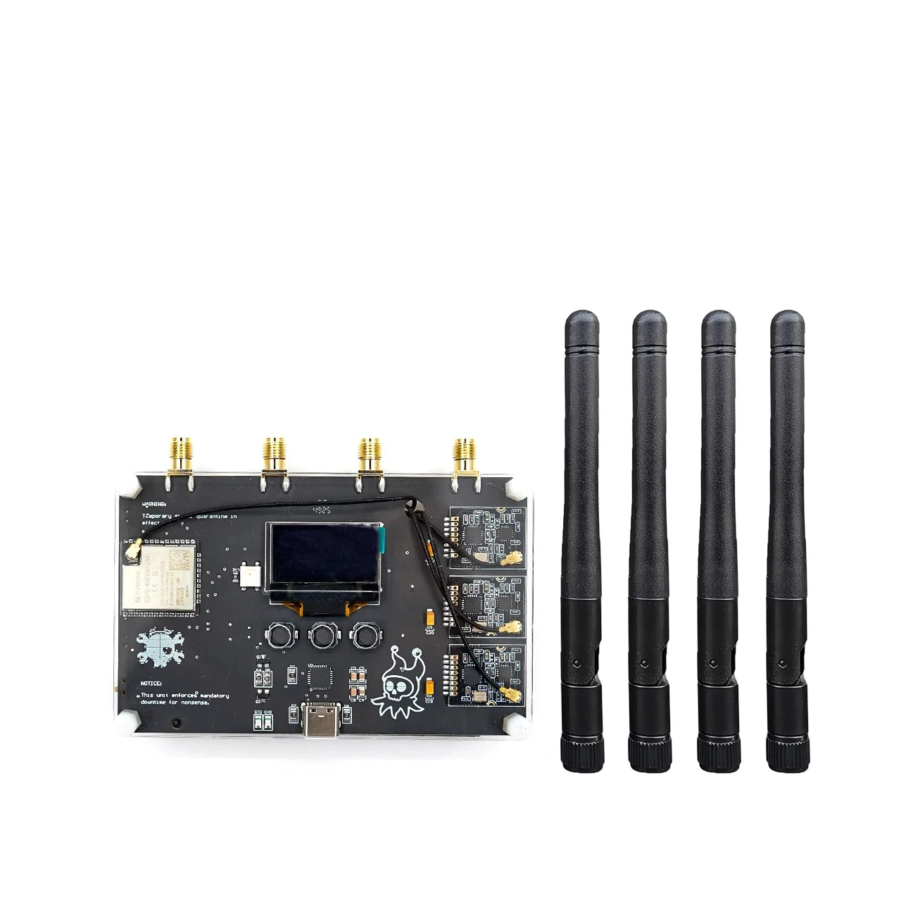 Finished NRF CLOWN V2.0 ESP32 Wireless Kit, 3 NRF24L01 BLE Bluetooth, with OLED image 2