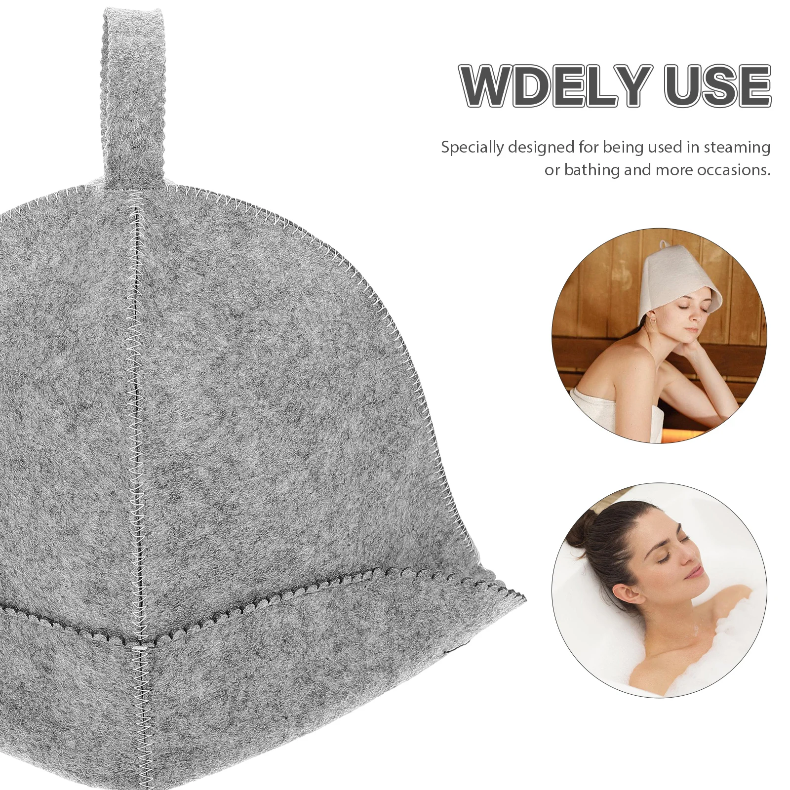 Shower Cap Sauna Absorbent Bath Hat for Felt Bathroom Supplies Comfortable Portable Women Caps