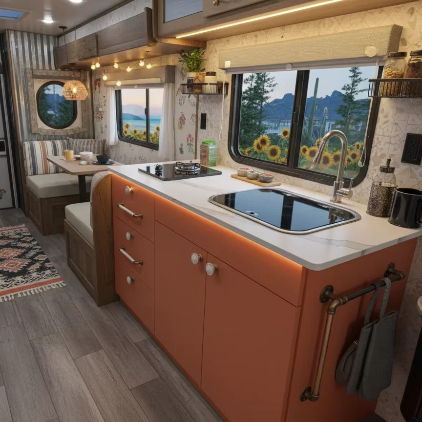 وحدة مطبخ عصرية للكرفانات مع ح - مراجعة Interior Design Kitchen Modern وسعره