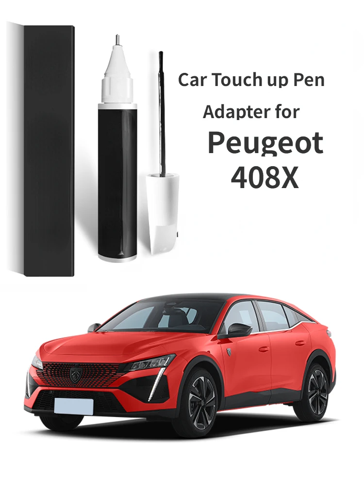 Car Touch up Pen Adapter for Peugeot 408X Modification Accessories Special Logo 408x Paint Fixer Red Dazzling White Magic Blue