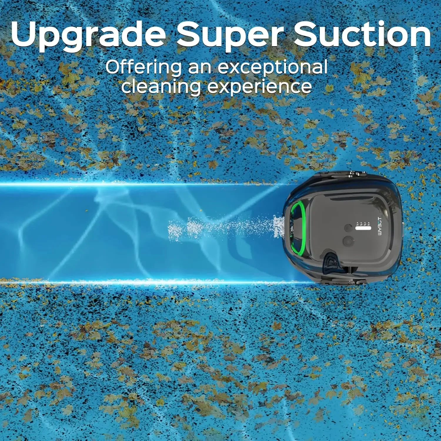 مكنسة حمام سباحة روبوتية لاسلكية مع وقت تشغيل طويل، مرشحات مزدوجة، شحن سريع، مثالية لحمامات السباحة ذات القاع المسطح
