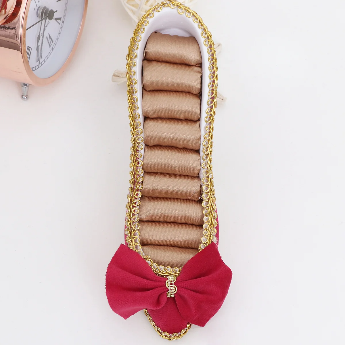 

Stylish High Heel Jewelry Display Stand Red Earring Ring Holder Organized Storage Rack Creative Home Decor Accessory