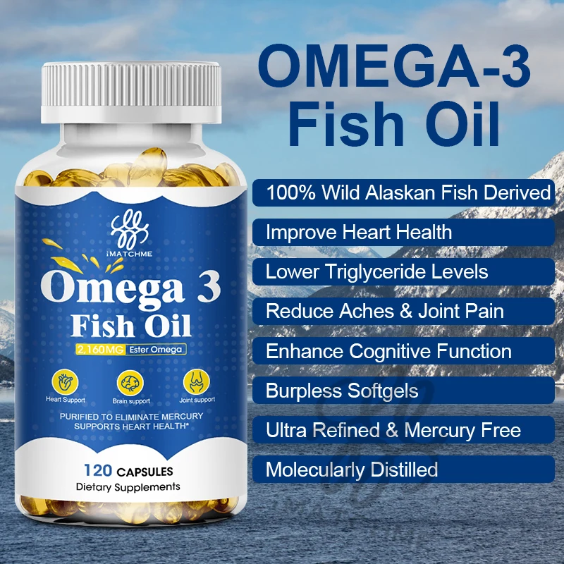 Omega 3 fish oil-benefits the cardiovascular system, protects eye fatigue, cognitive function, and learning ability, Boost Brain