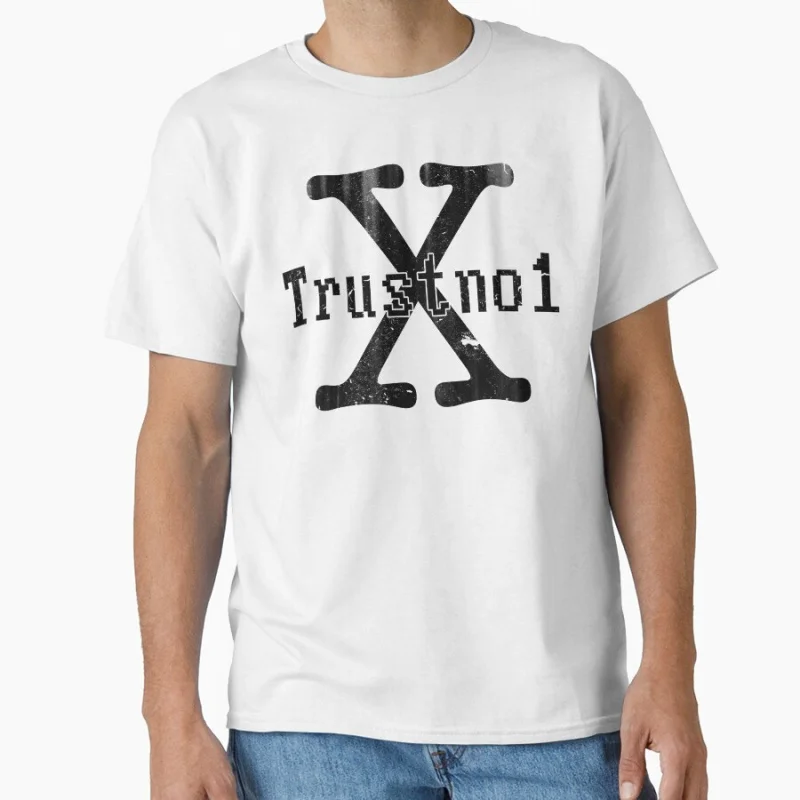 

Trustno1 Retro Sci fi The X-Files 1104 Alien Gift T shirt 100% cotton print tee Large size Tops Graphic Clothes