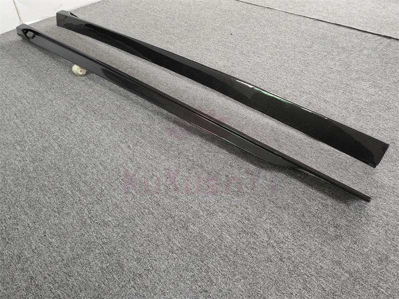 طقم تنورة جانبية على طراز LD من ألياف الكربون الحقيقية لسيارات BMW F96 X6M F96 أجزاء خارجية للسيارة تنانير جانبية أجزاء جسم السيارة F96 شفاه جانبية #3