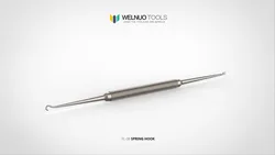 Double-ended knurled spring hook