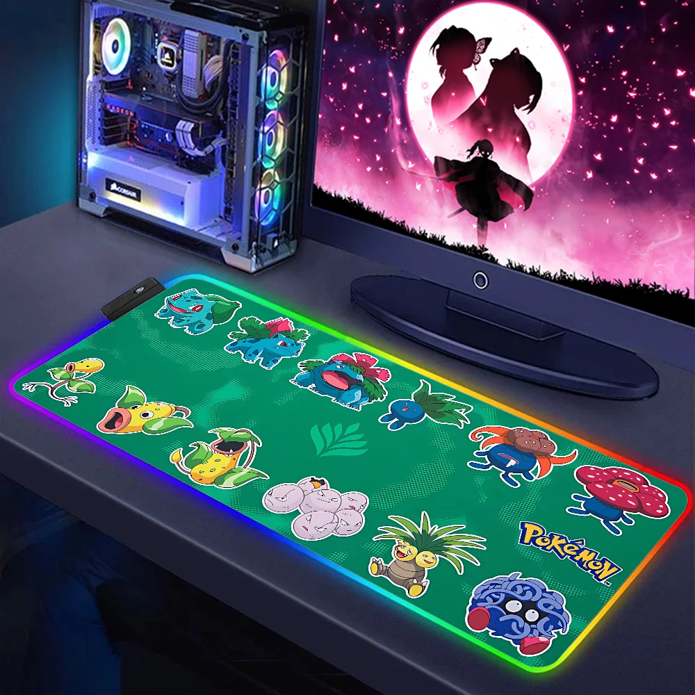

Anime Mouse Pad Gamer P-pokemon Gaming Room Decoration Over Edge Cute Table Mat Non-slip Rubber Gaming Desk Accessories Kawaii