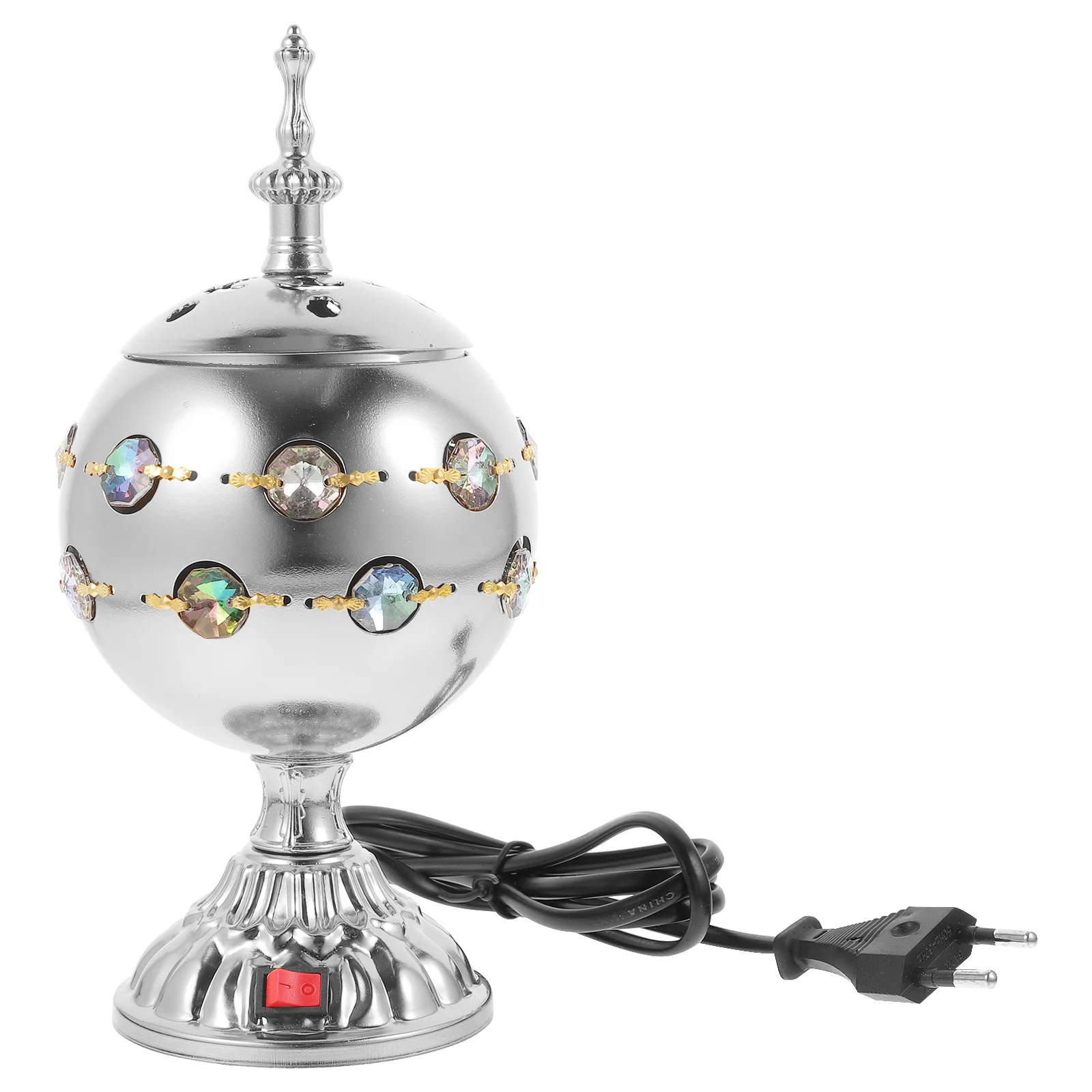

Electric Incense Burner Arabian Style Retro Home Decor Plug In Censer For Office Yoga Room Vintage Metal Table Ornament