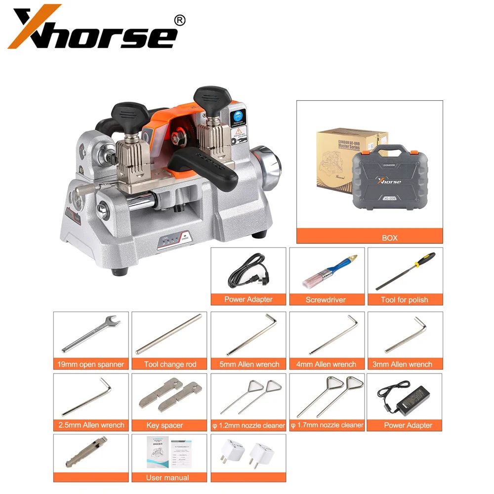 Xhorse Condor XC009 XC-009 Key Cutting Machine With Battery for Single-Sided and Double-sided Keys Cheaper than XC-MINI