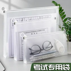 Bolsa transparente para documentos A4 A5 A6, archivador de oficina, carpeta escolar, bolsa con cremallera, organizador de bucle, papelería, almacenamiento de escritorio