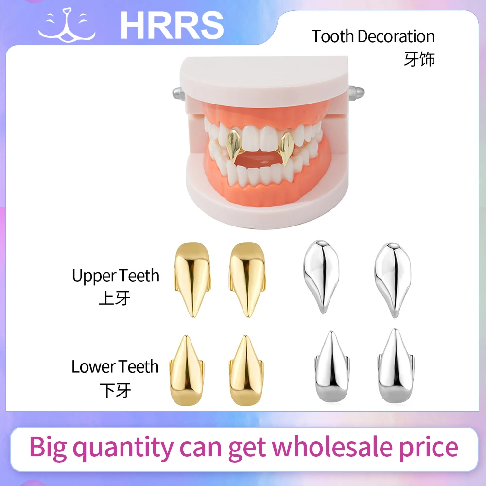 

Personalized Tooth Decoration Teeth Upper And Lower Tooth Decoration Grills Set Vampire Tooth Sets Pointed Teeth