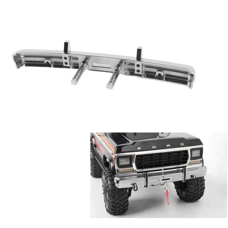 Tough Armor Metal Stock Front Bumper for Traxxas TRX4 1979 Bronco Ranger XLT 1/10 RC Car Option part