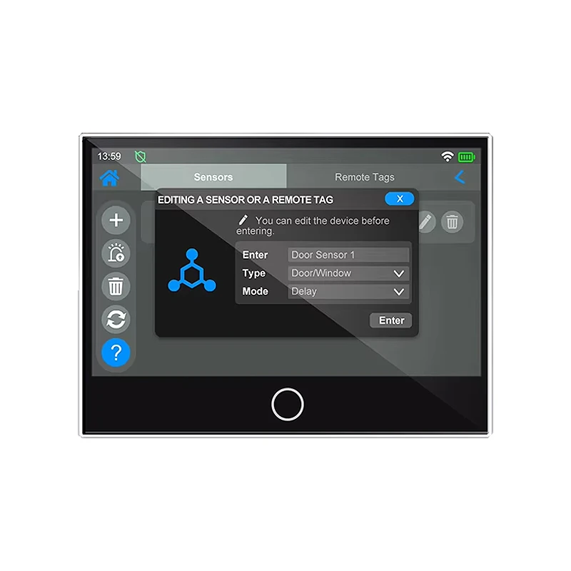 100 Zones 80dB 4G + WiFi Home Burglar Security Alarm System Wireless 433MHz 7-Inch Display Screen Full Touch Control