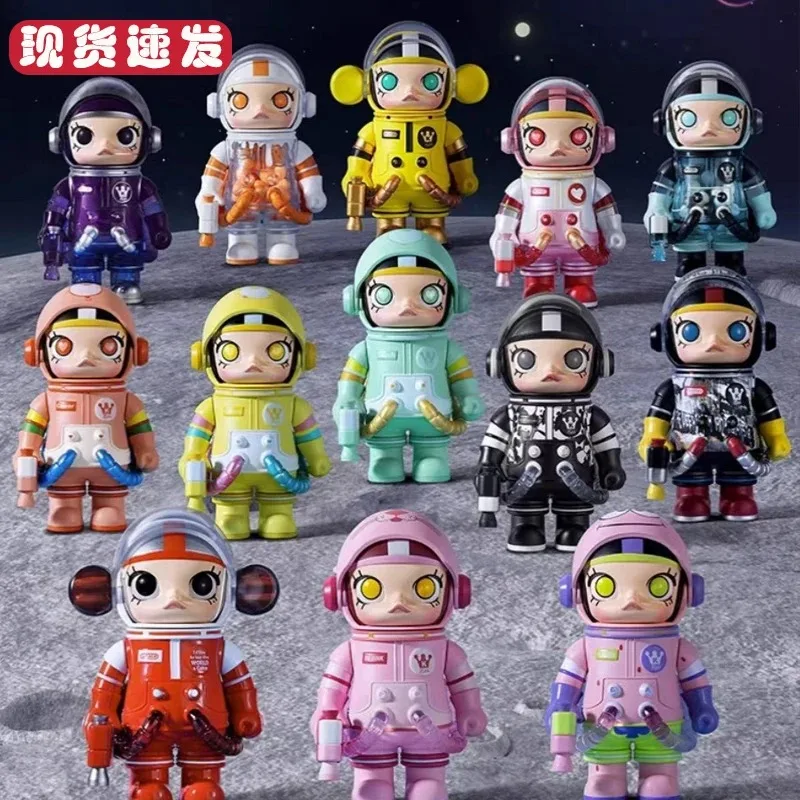 Popmart Mega Collection Series 100% Anniversary 2.0 Space Molly Second Generation Guess Package Trendy Blind Box