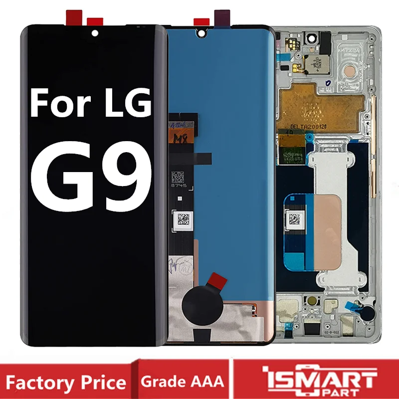 For LG G9 LCD Display AMOLED Touch Digitizer Assembly For LG Velvet 5G G900 LM-G900N Screen with Frame Korean/ US Versions Parts