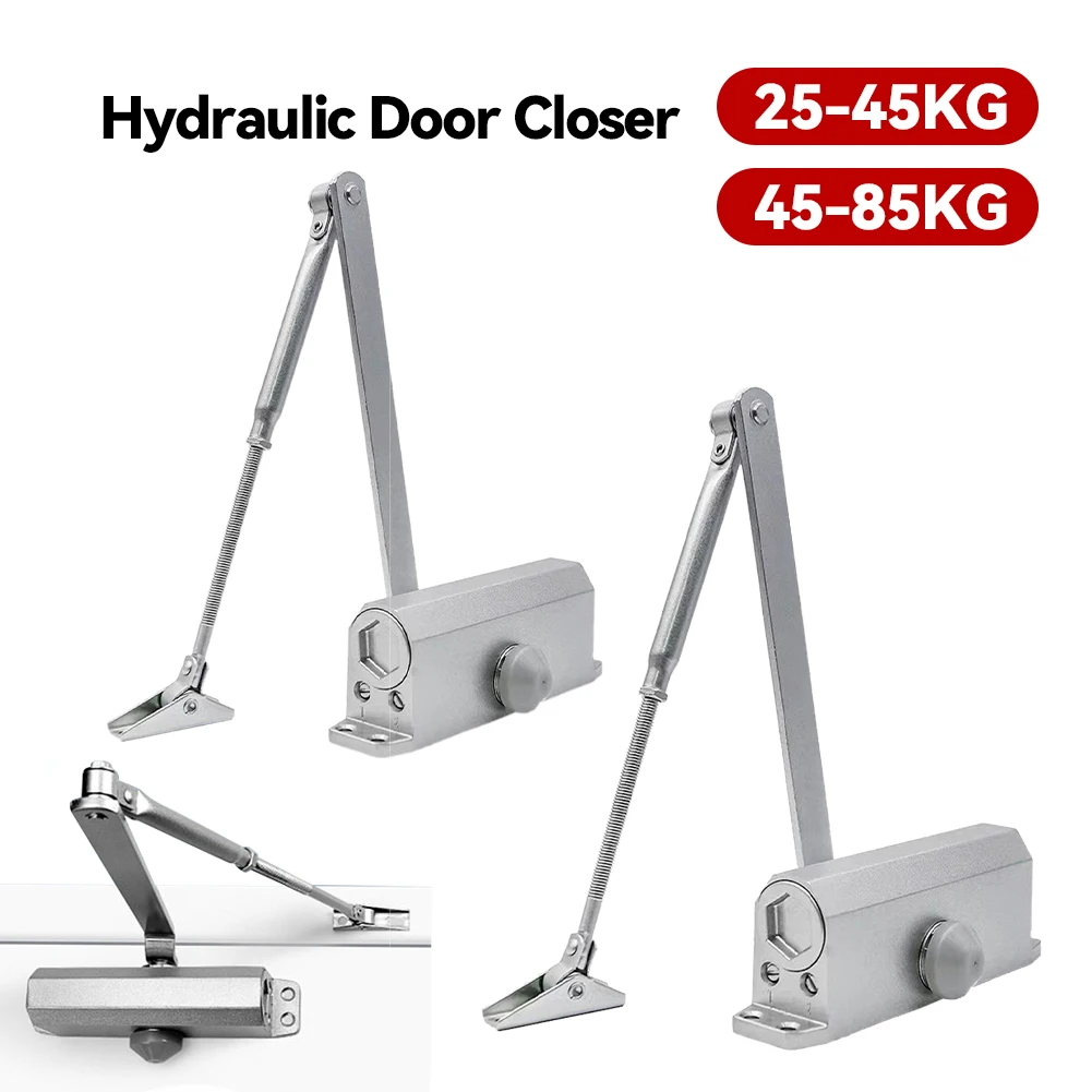 Door Closing Equipment Metal Spring Buffer Door Closer Versatile Fireproofing Door Closer for Residential Commercial Use