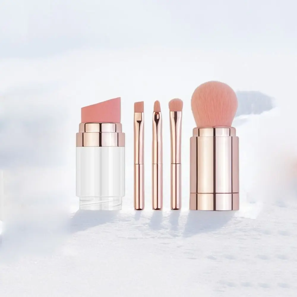 Splicing 5 in 1 Makeup Brush Dustproof Comfortable Handle Concealer Brush Eye Shadow Applicator Multifunctional Lip Gloss Brush
